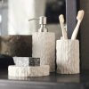 Elegancki kubek łazienkowy Kama Sand z rustykalną powierzchnią